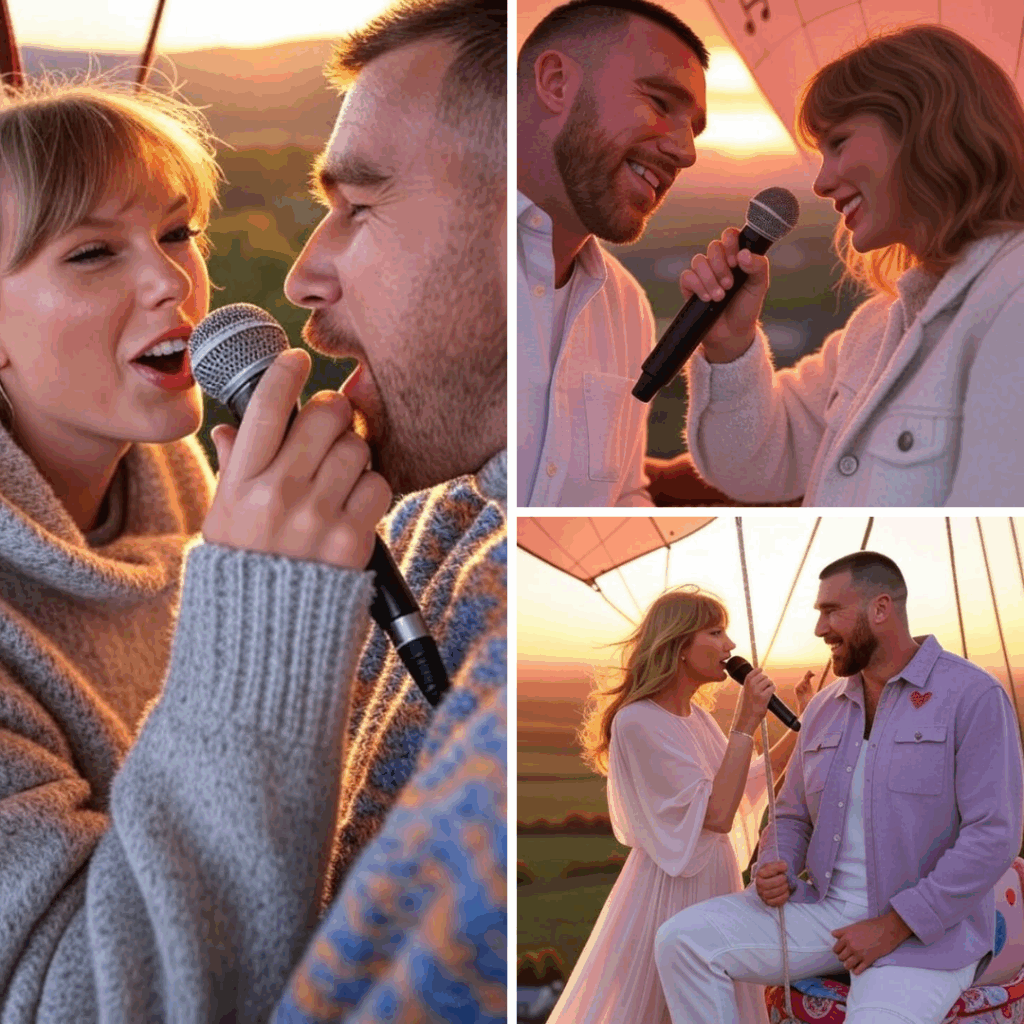 SKY HIGH SERENADE! TRAVIS KELCE AND TAYLOR SWIFT SING DUET FROM HOT AIR BALLOON! A romantic flight turned musical, with Taylor’s lyrics soaring—fans want the recording! What’s the song’s title? …