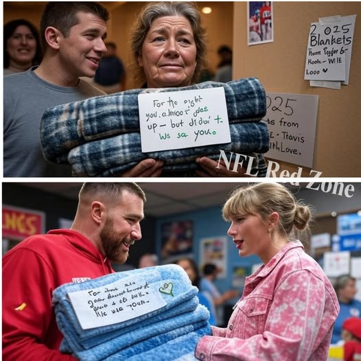 Taylor Swift and Travis Kelce donated 2,025 blankets to shelters in Texas — but blanket #102 had a note that silenced a shelte